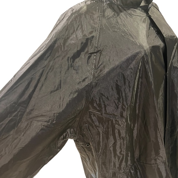 RECLAIMED VINTAGE 100% POLYESTER Maxi Length Raincoat Size M/L VIP Graphic - Picture 9 of 15